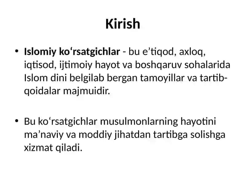 Islomiy ko'rsatkichlar 3