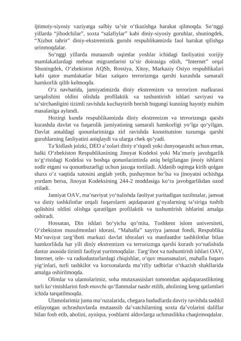 Diniy ekstremizm va terrozimga qarshi kurash 3