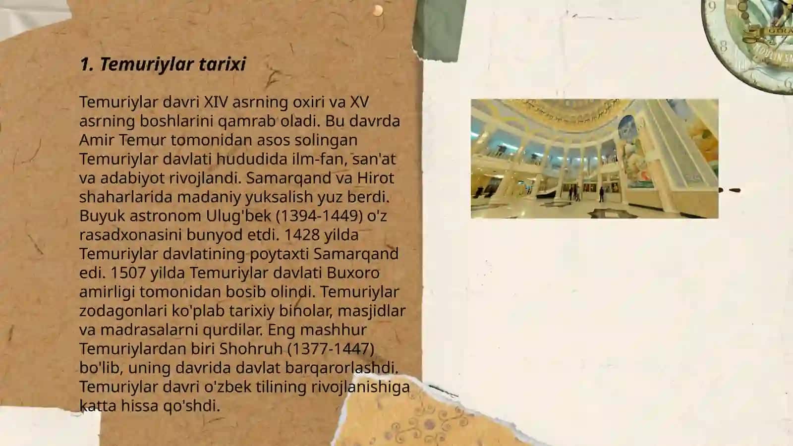 Temuriylar tarixi davlat muzeyi 3