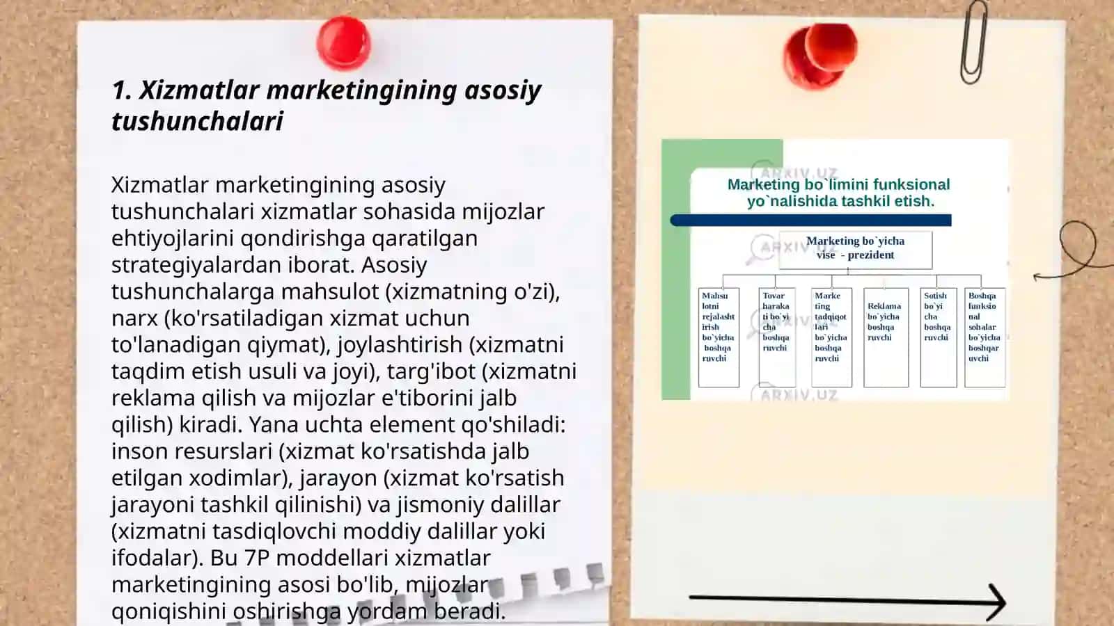 Xizmatlar marketingi va ularning xususiyatlari 3