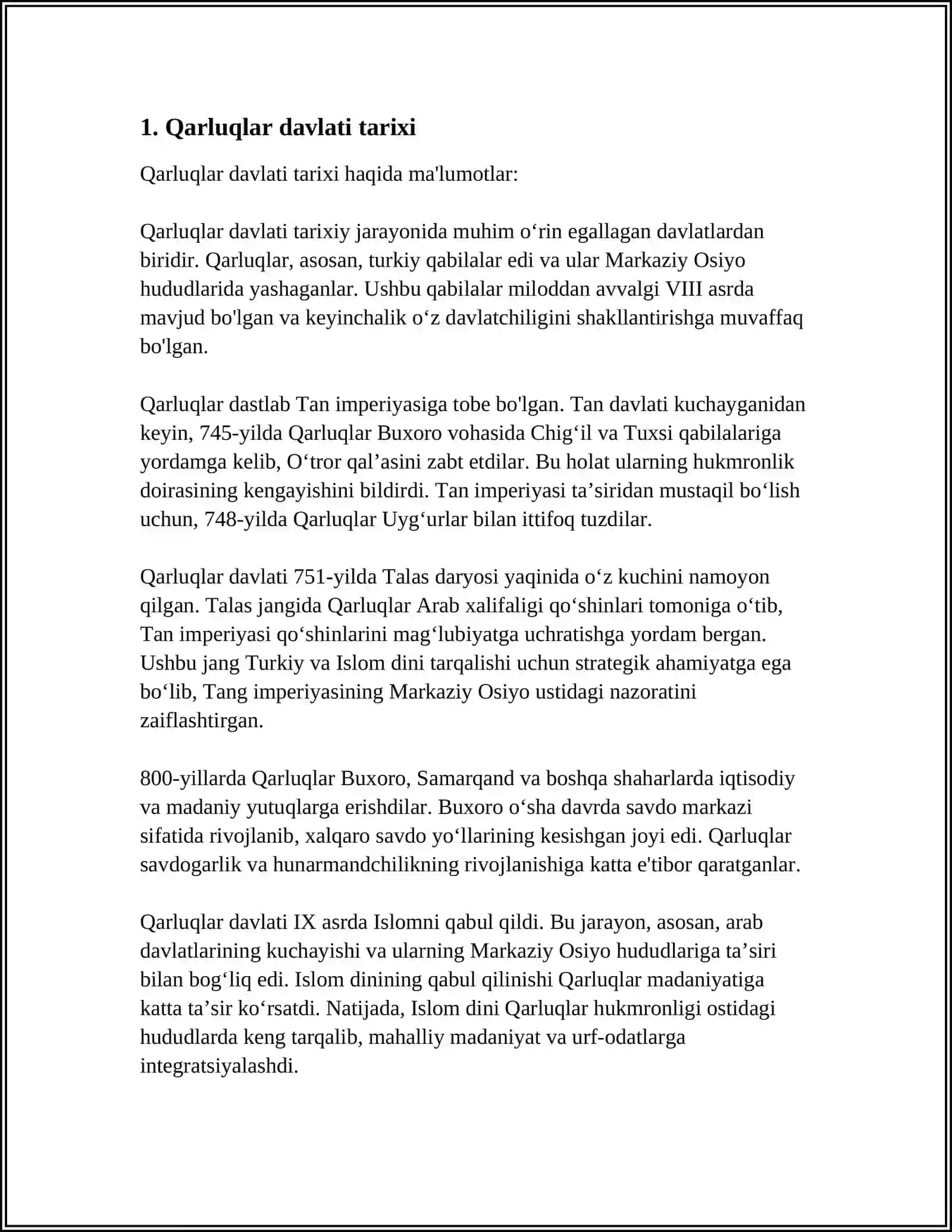 Qarluqlar Davlati Tarixi 3