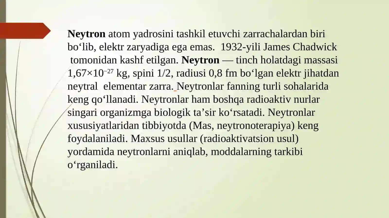Neytron diffuziyasi. Neytronlarning qaytishi 3