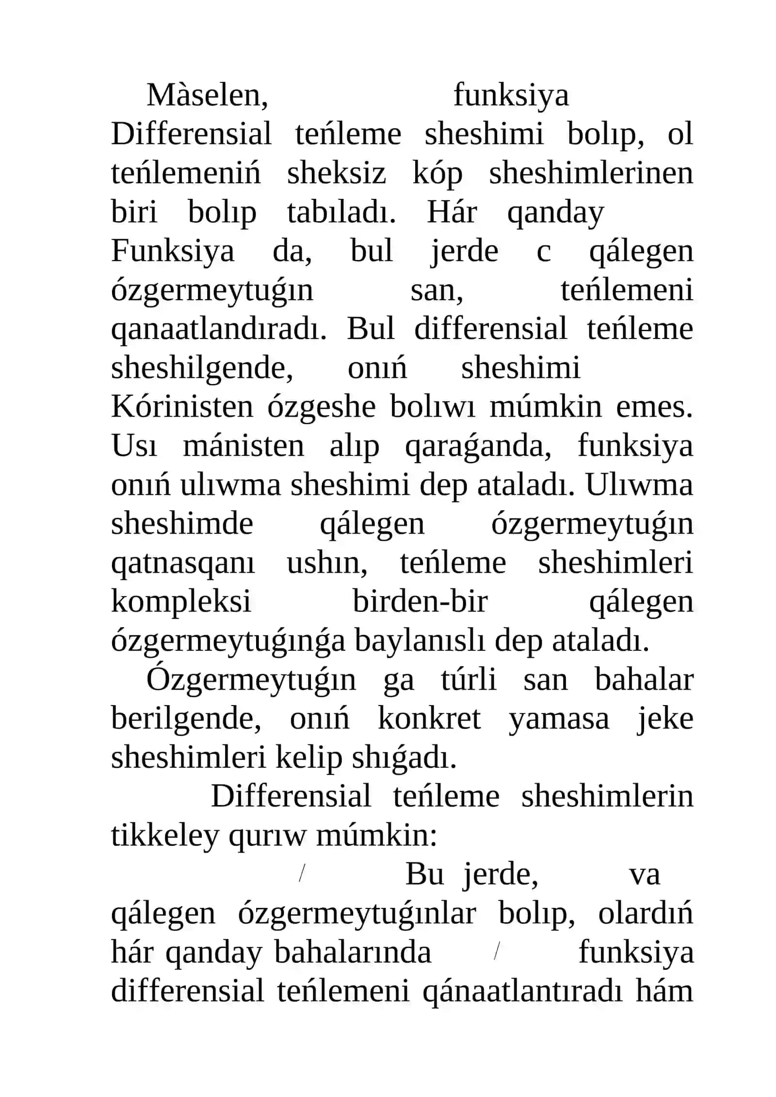 Differensial teńlemeler 3
