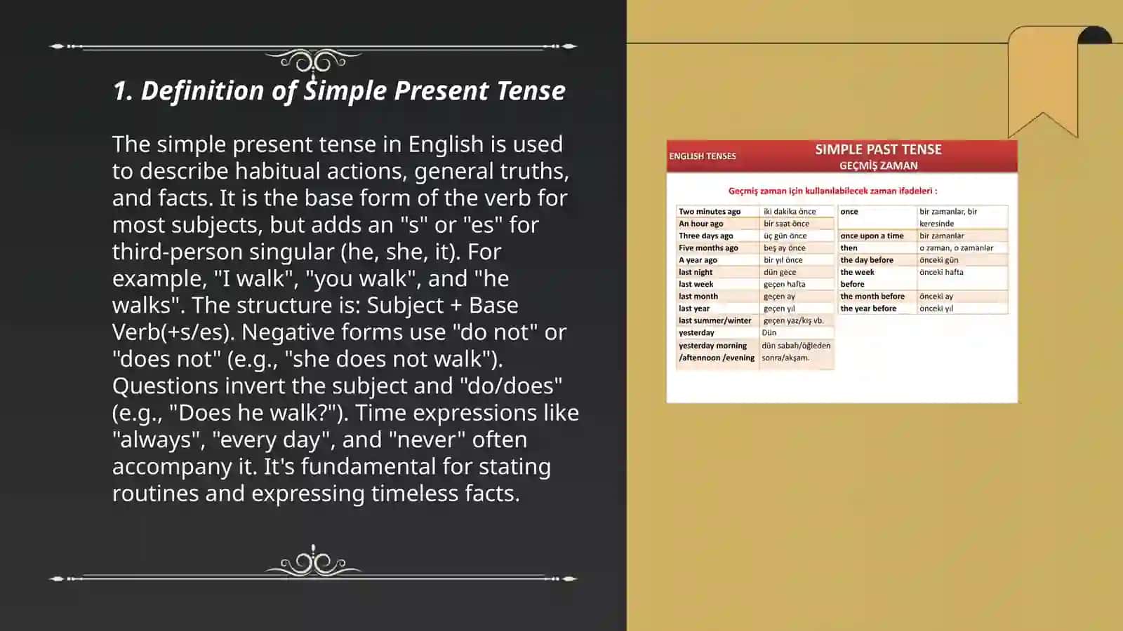 Post simple tense 3