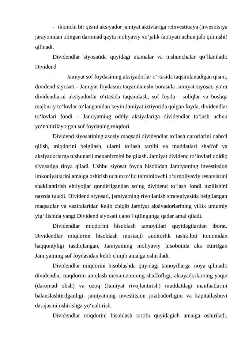 Dividend siyosati 3