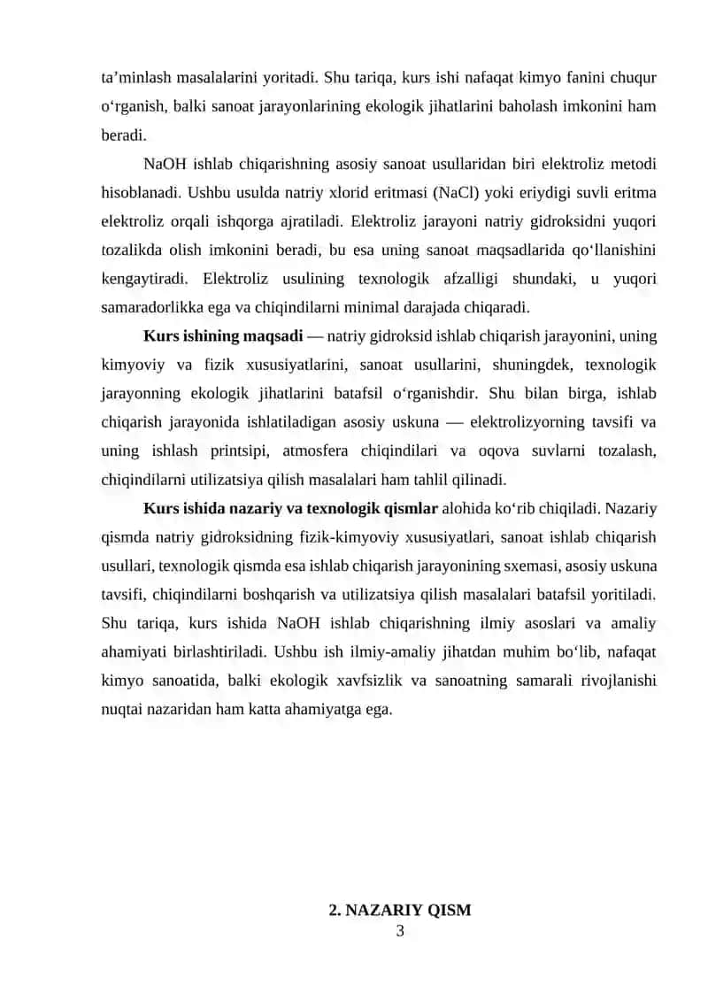 Natriy gidroksid (NaOH ) 3