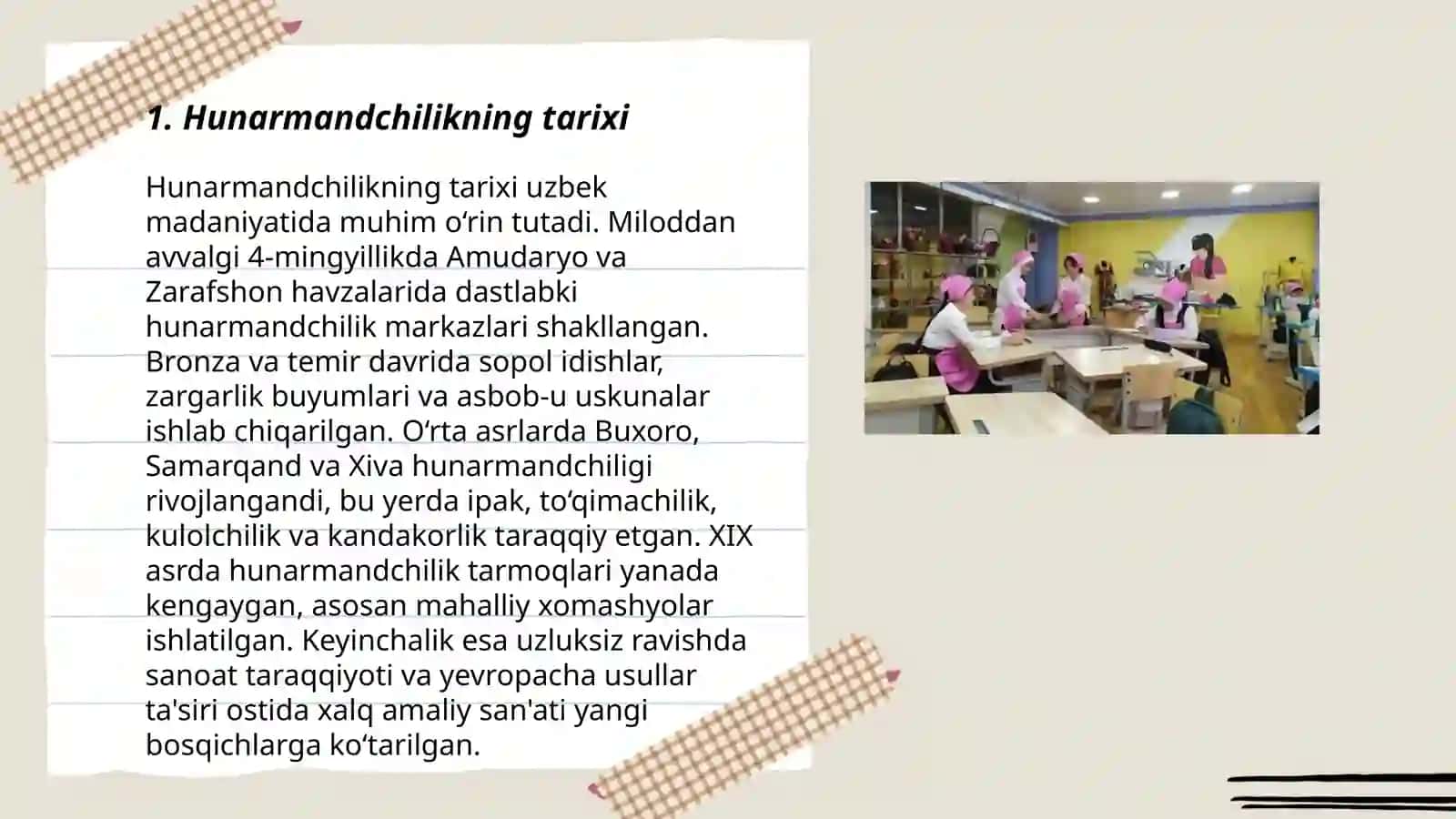 Hunarmandchilikning Tarixi 3