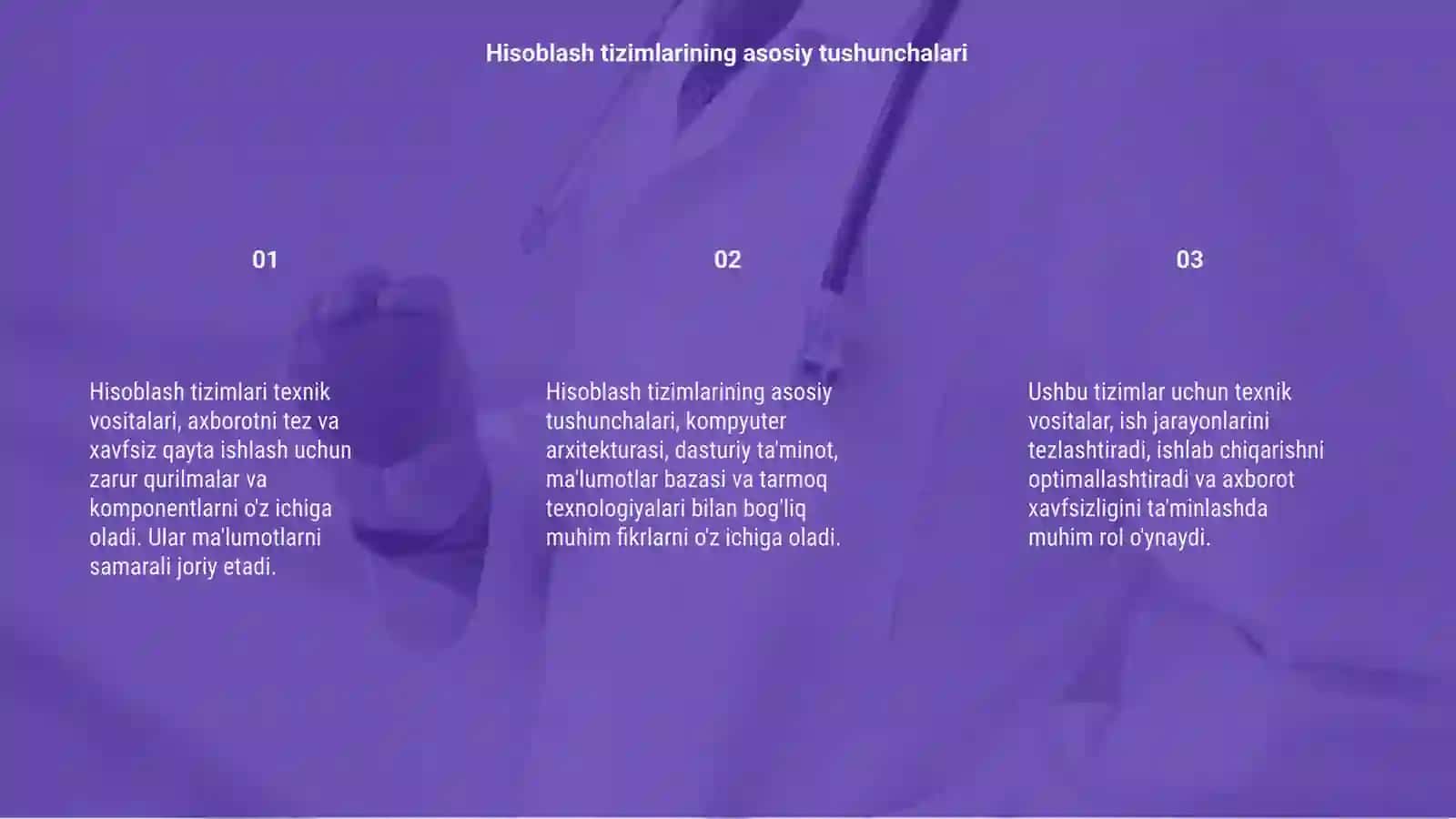 Hisoblash tizimlarining texnik vositalari 3