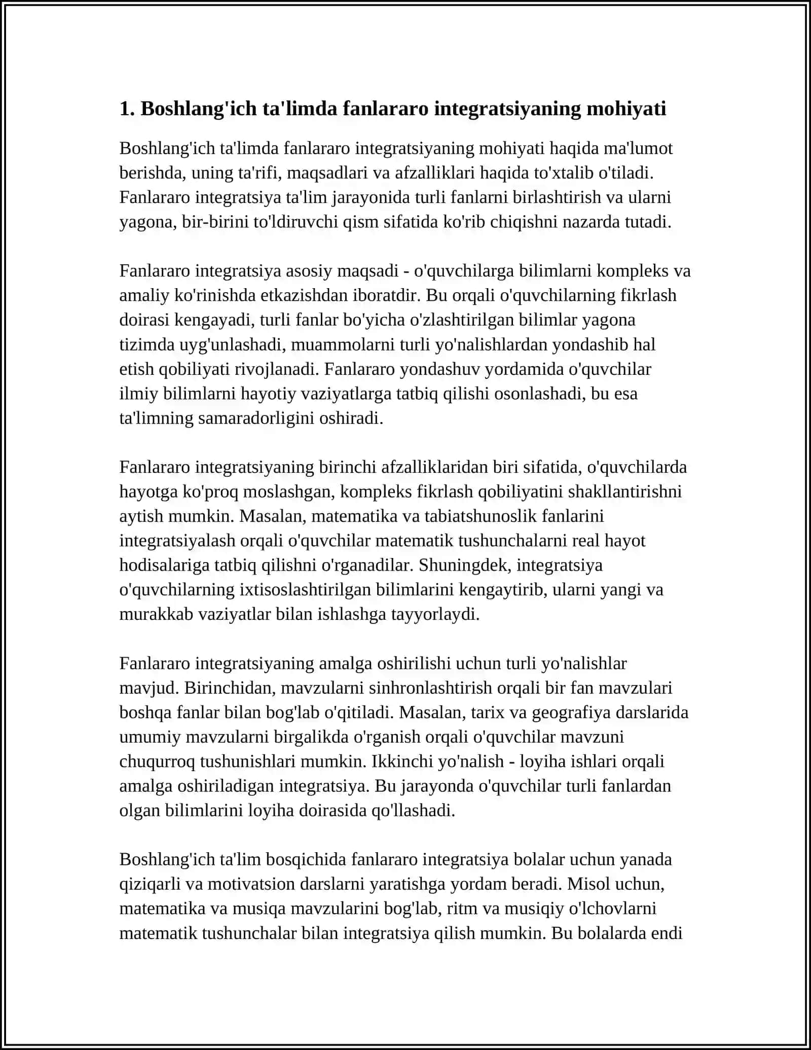 BOSHLANG'ICH TA'LIM FANLARI INTEGRATSIYA 3