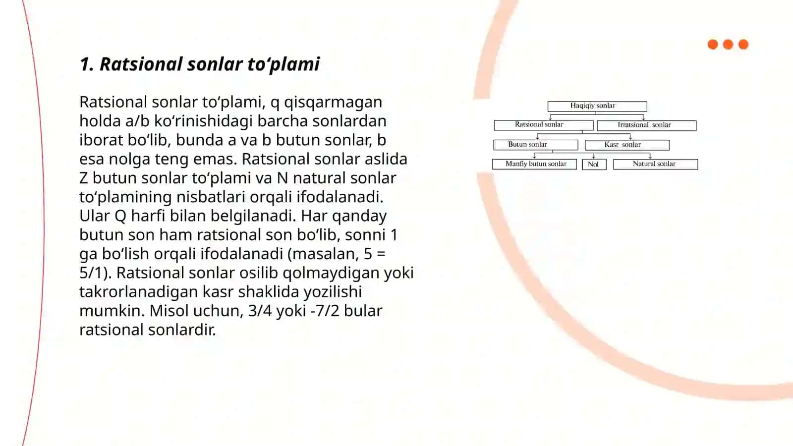 Ratsional sonlar toʻplami 3
