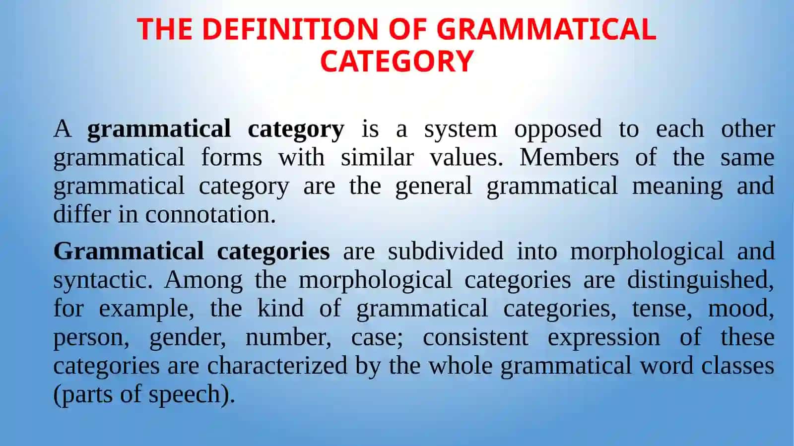 Typology of Grammatical Categories in English and Native Languages 3