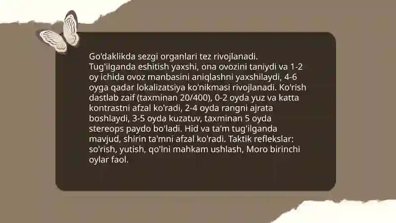 Go'daklik davrida psixik rivojlanish xususiyatlari 3