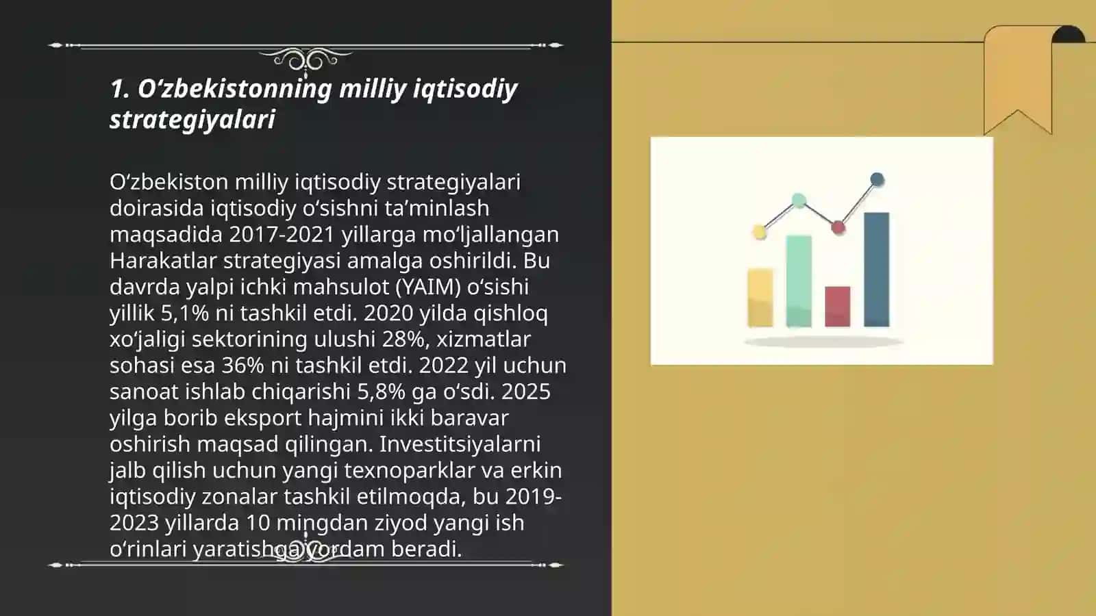 O'zbekiston iqtisodiyotining barqaror iqtisodiy o'sishi 3