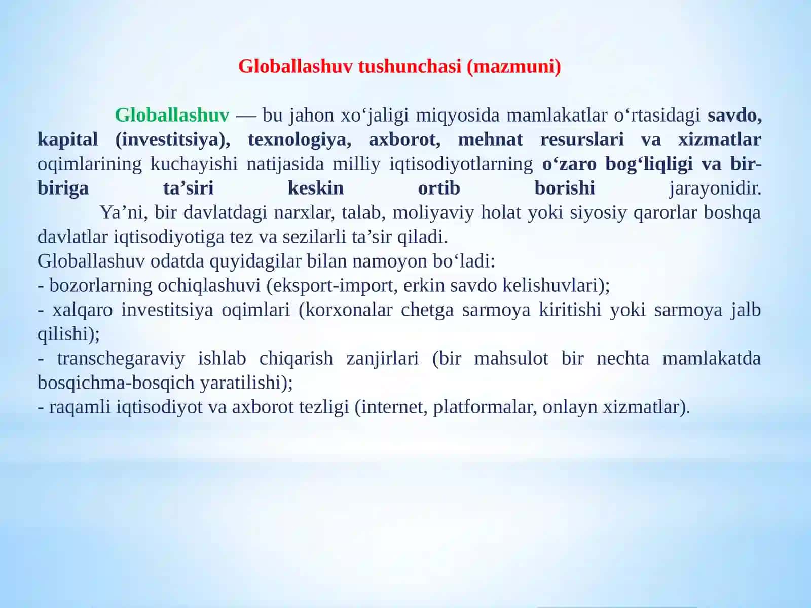 GLOBALLASHUVINING JAHON IQTISODIYOTI 3