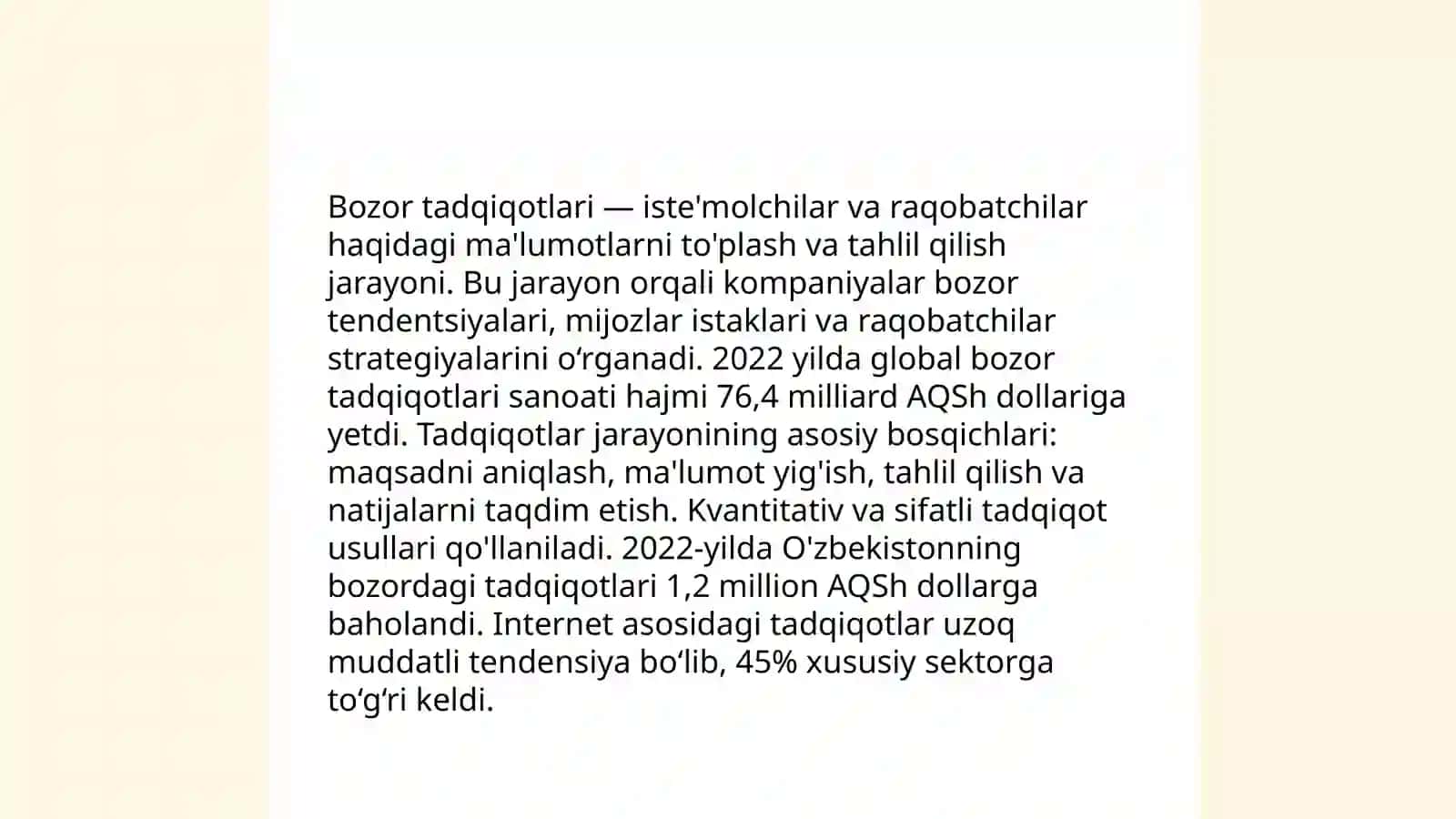 Bozor tadqiqotlari 3