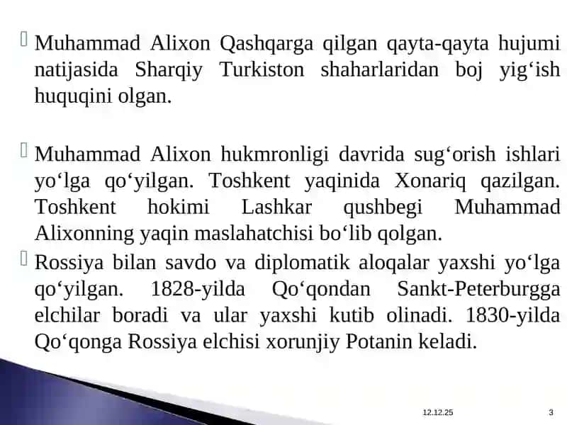 Qo‘qon xoni Muhammadalixon 3