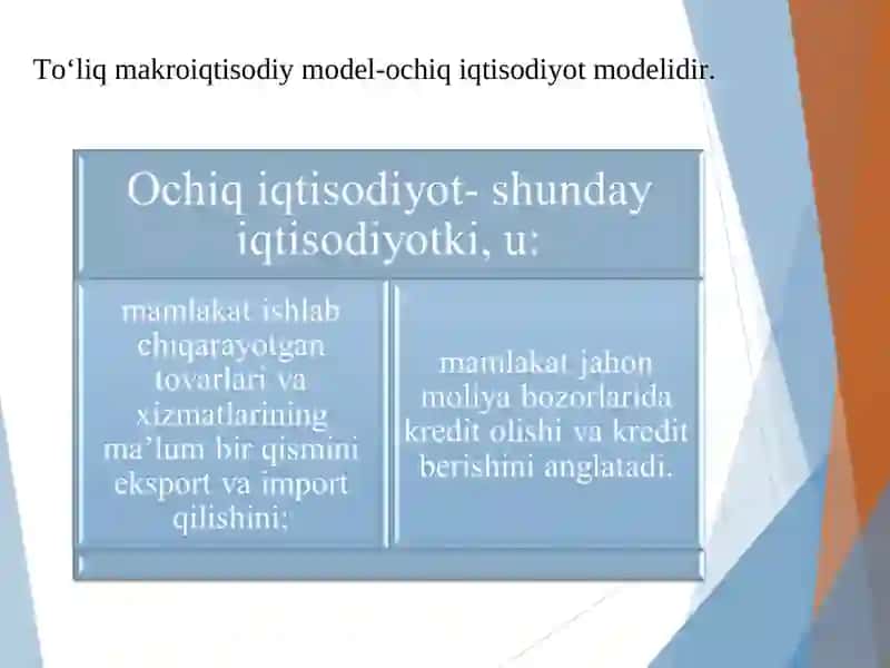 Ochiq  iqtisodiyotda Mendell - Fleming  modeli 3