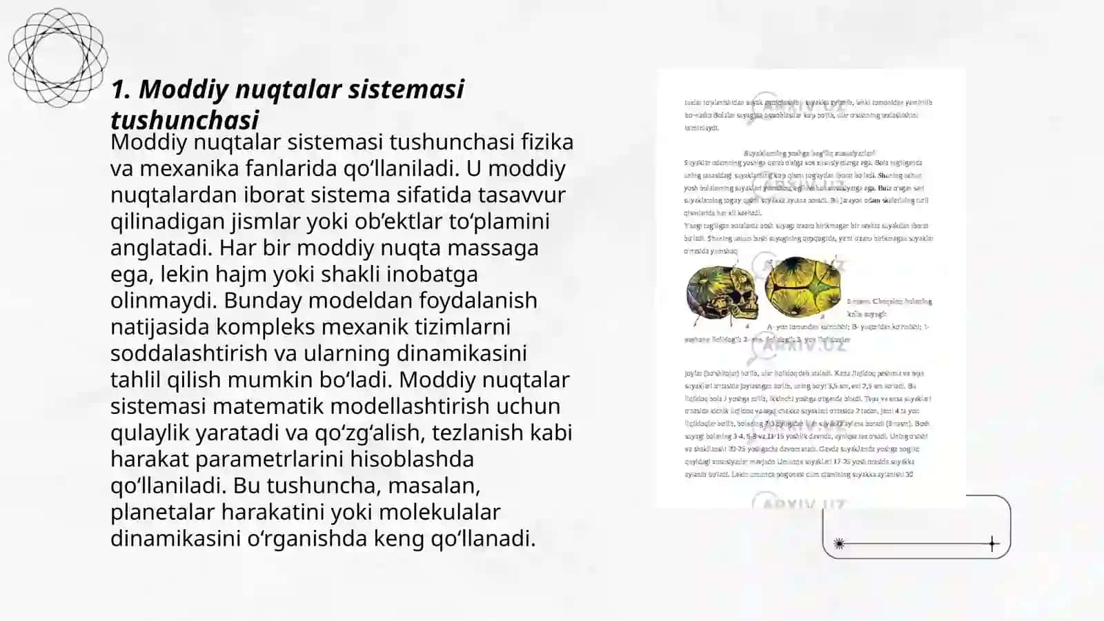 Moddiy nuqtalar sistemasining harakati 3
