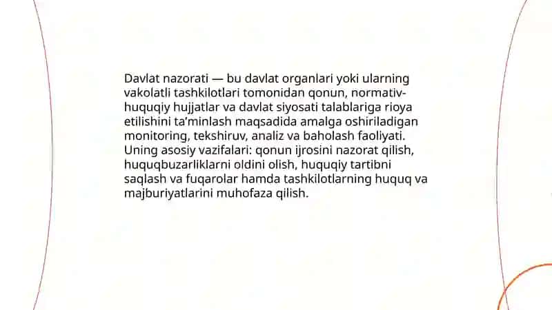 Davlat nazorati tushunchasi 3