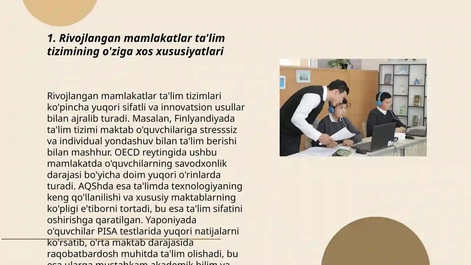 Rivojlangan mamlakatlar ta'lim tizmi 3