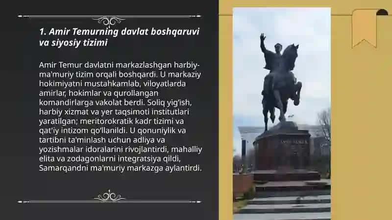 Amir Temur - buyuk davlat arbobi 3