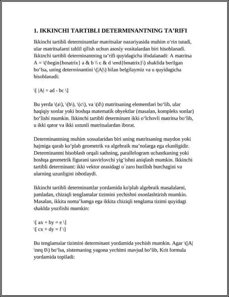IKKINCHI TARTIBLI DITERMINATLAR 3