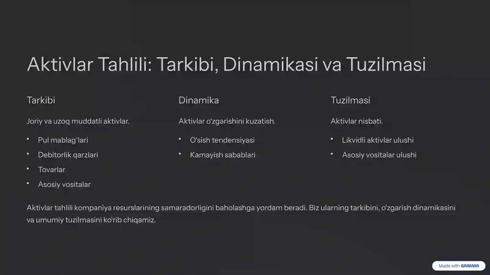 Buxgalteriya Balansi Ko‘rsatkichlari Tahlili 3