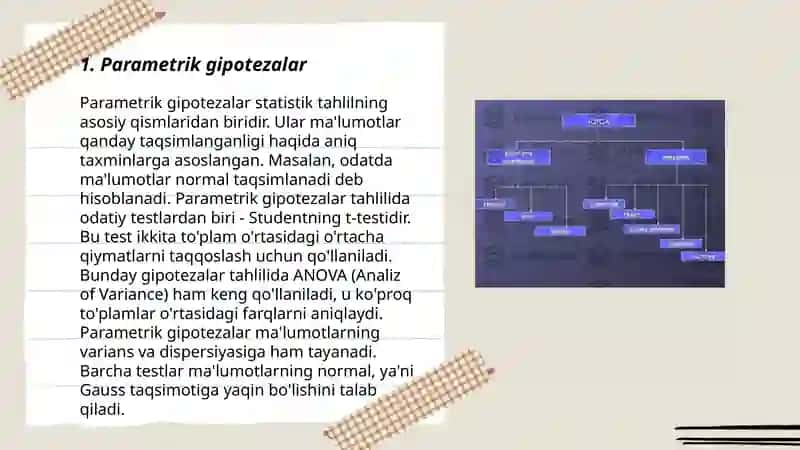 Statistik gipotezalarning ko'rinishi 3