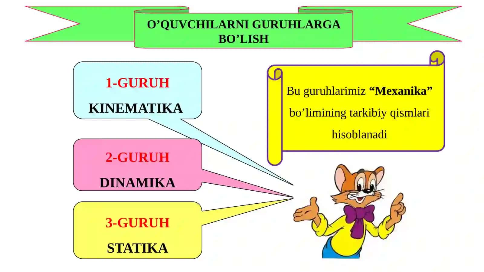 7-sinf Fizika fanidan Fazo va vaqt dars ishlanma 3