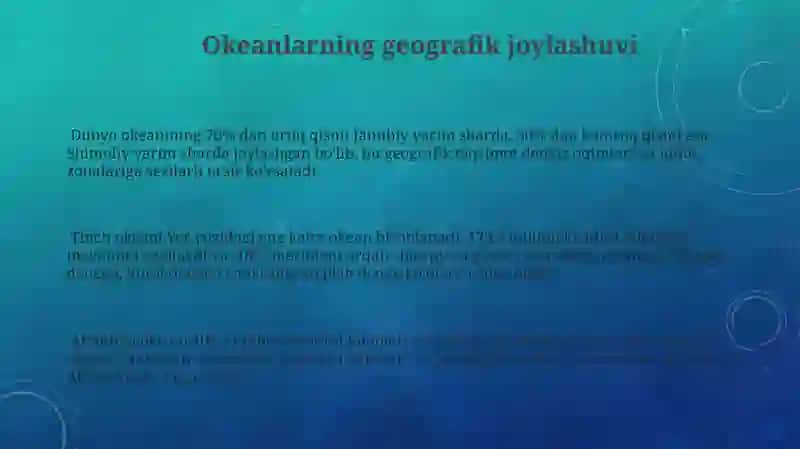 Dunyo okeani va undan foydalanish 3