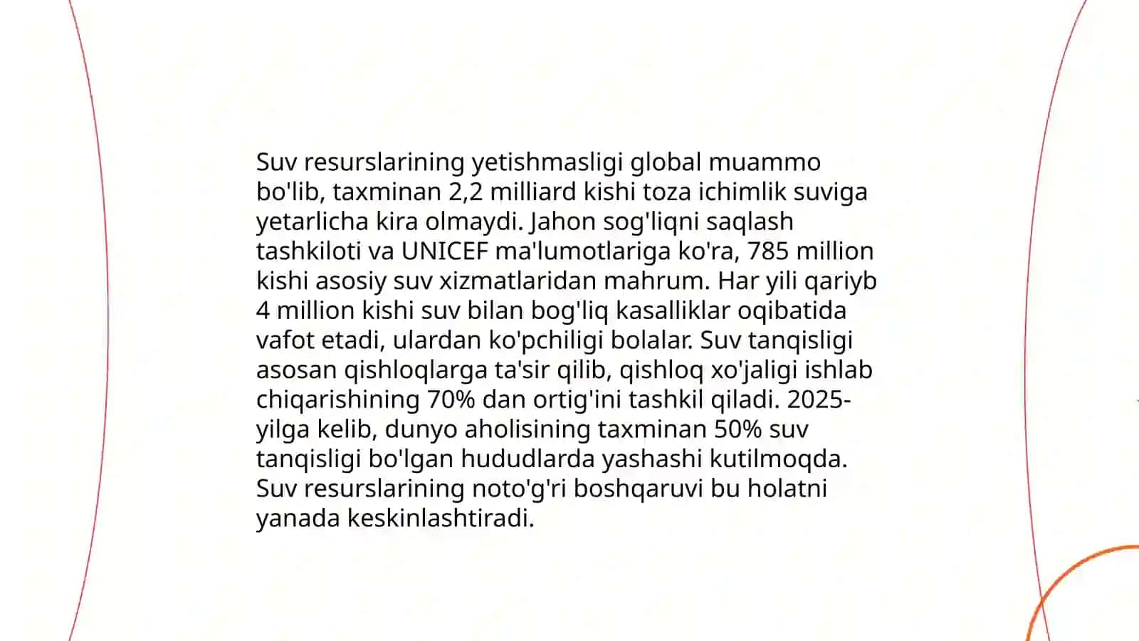 Xalq xo'jagida suv muammosi 3