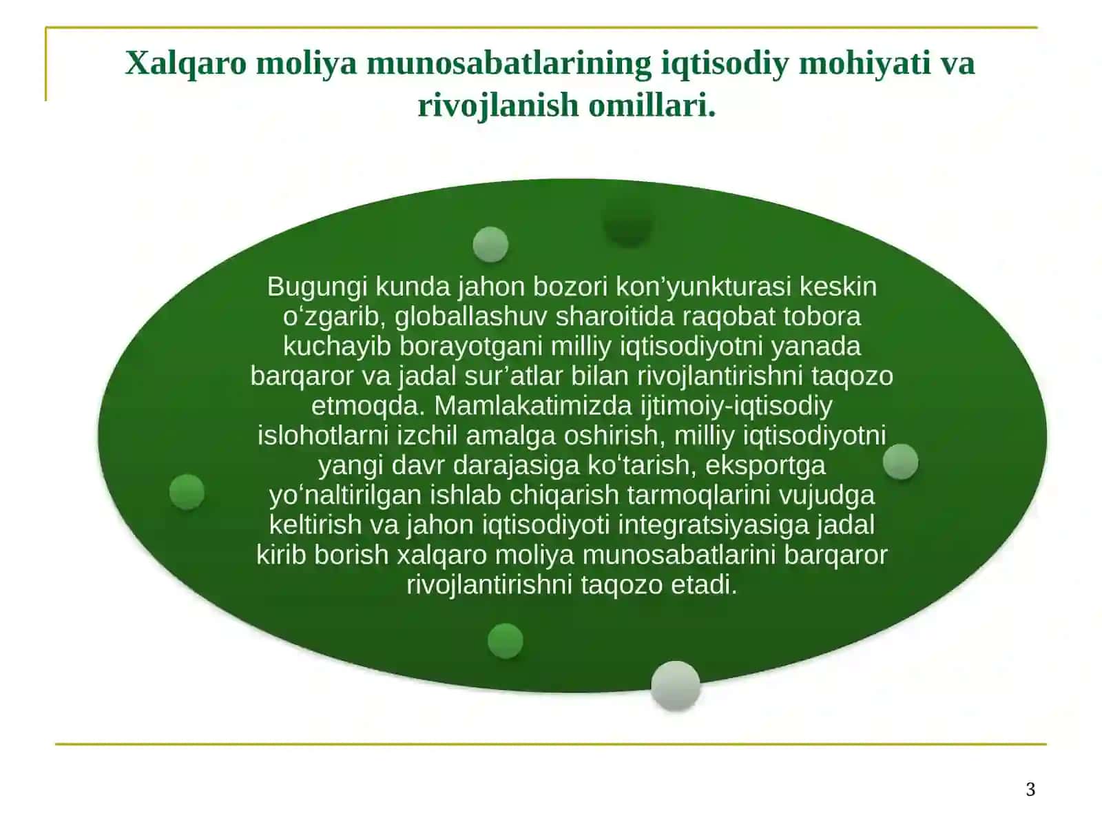Jahon iqtisodiyotidagi xalqaro moliya munosabatlarining roli 3
