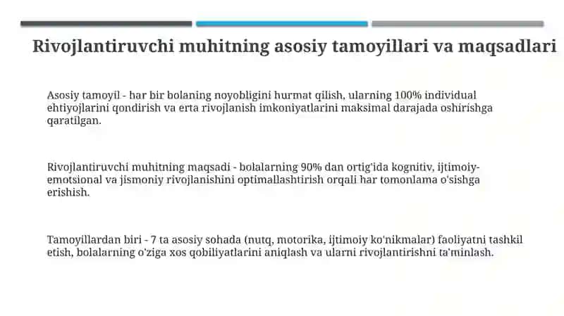 Rivojlantiruvchi muhitni tashkil qilish 3