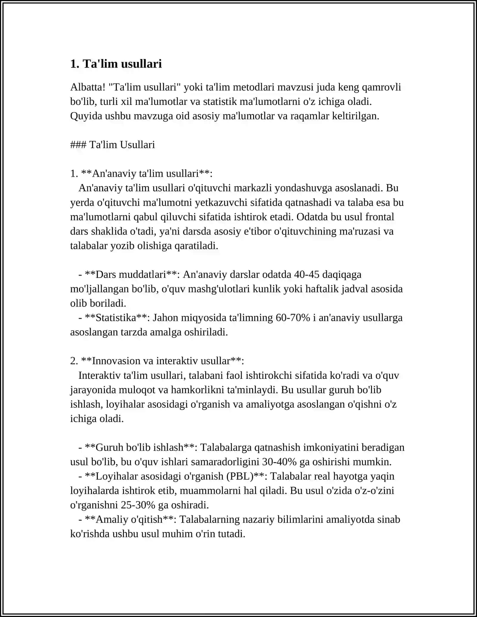 PEDAGOGIK USULLAR 3