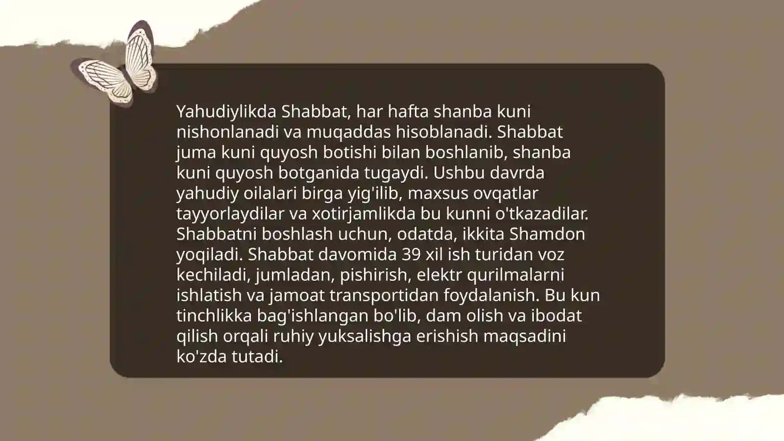 Yahudiylik ta'limoti an'ana va marosimlari 3