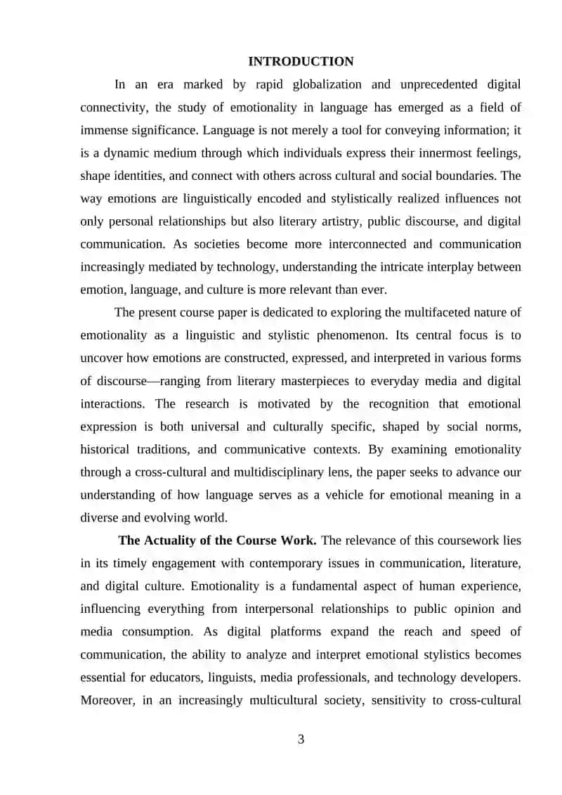 Emotionality as a Stylistic Category in Language and Literature 3