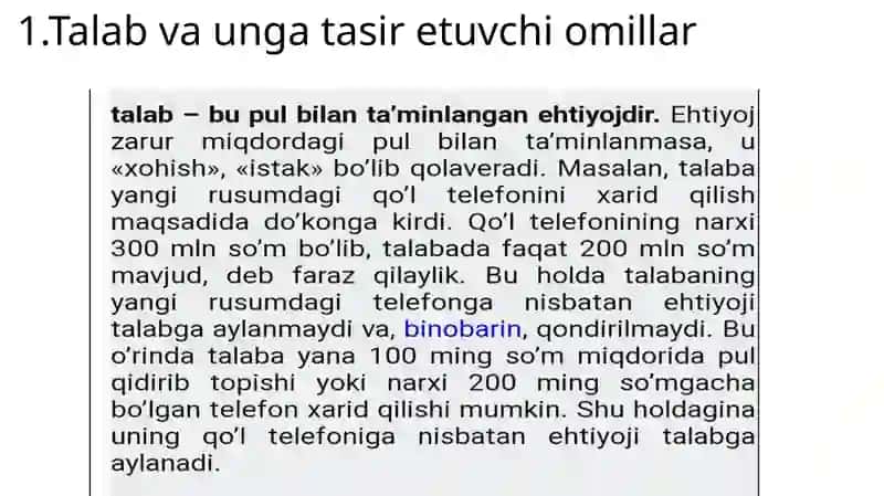 Talab va taklif 3
