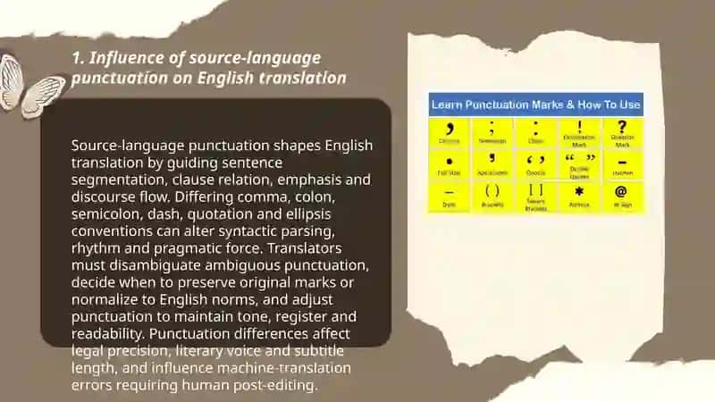 Use of punctuation in translation 3