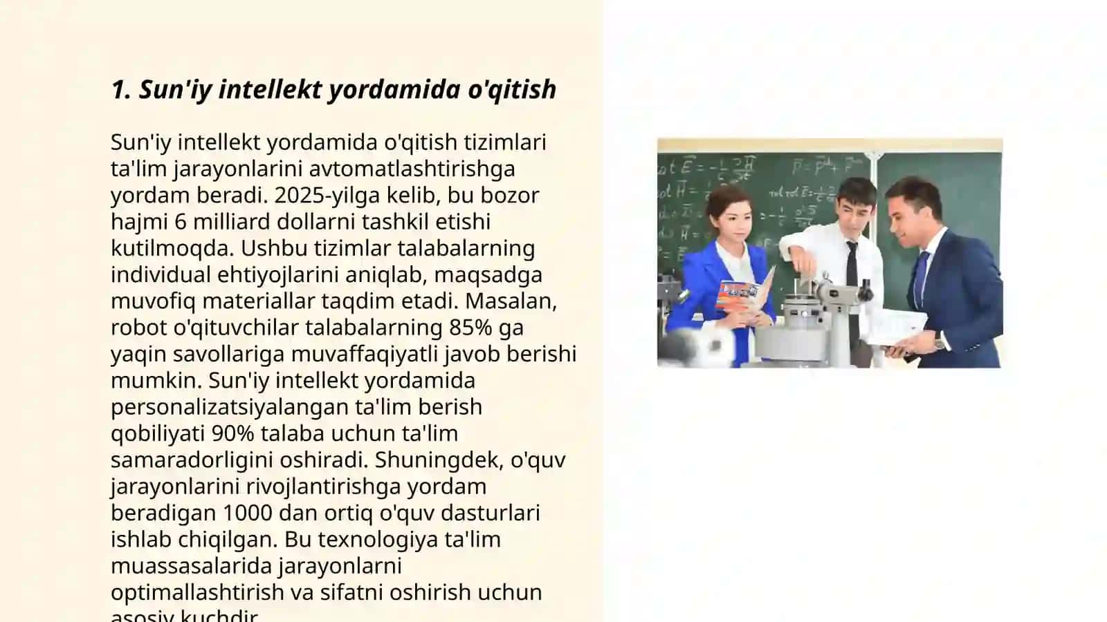 Sun'iy intellekt yordamida o'qitish 3