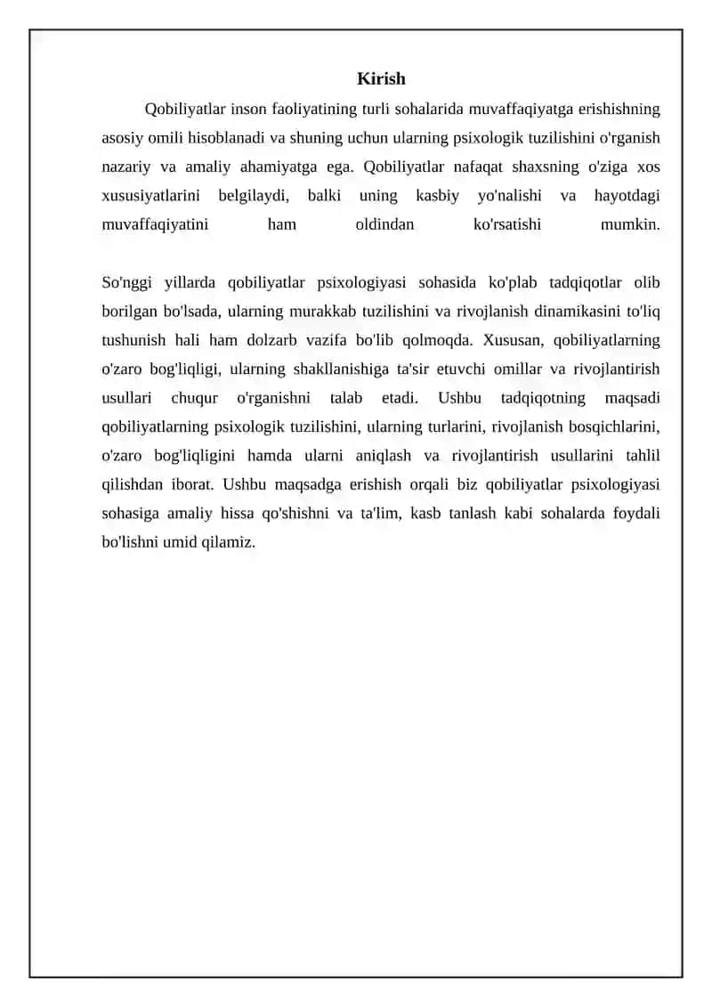 Qobiliyatlarning psixologik strukturasi 3