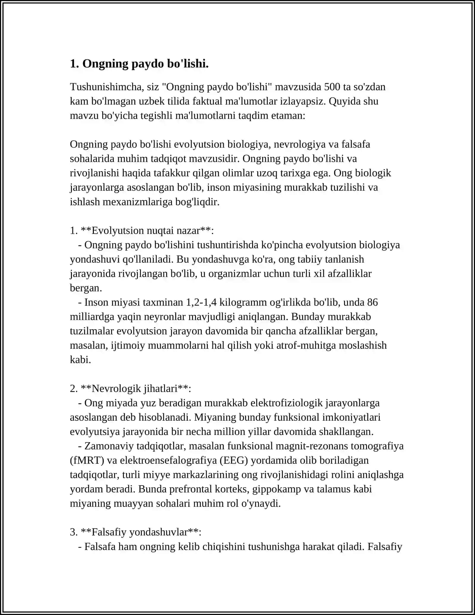 Ongning paydo boʼlishi va ijtimoiy-tarixiy moʼhiyati 3