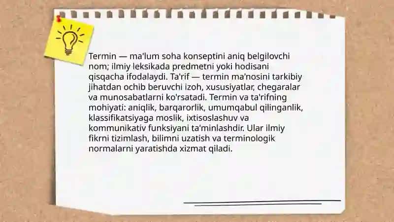 ilmiy uslubda tarif va terminlar 3