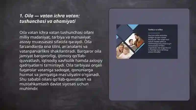 Oila vatan ichra vatan 3
