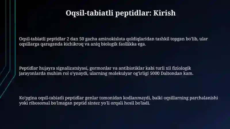 Oqsil-tabiatli peptidlar 3