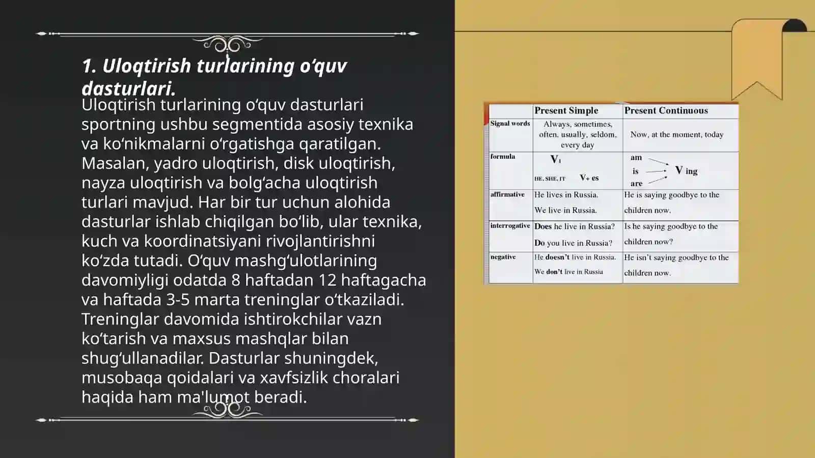 Uloqtirish turlarining o‘quv dasturlari 3