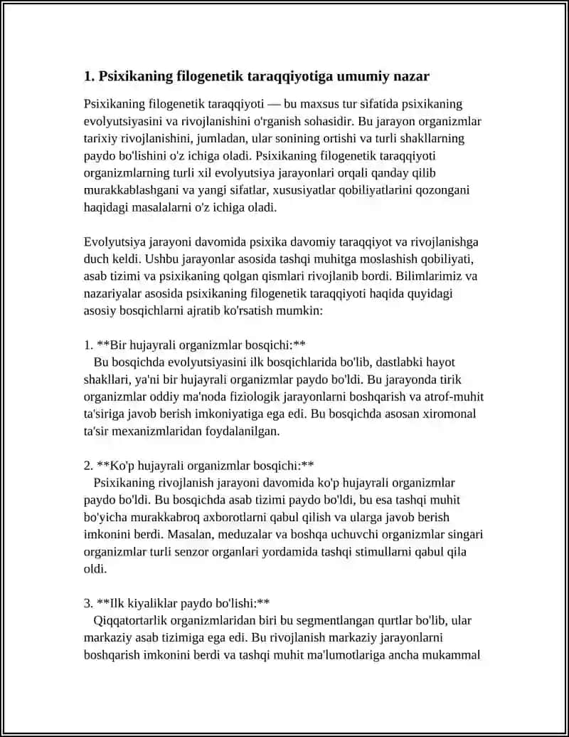 PSIXIKANING FILOGENETIK TARAQQIYOTI 3
