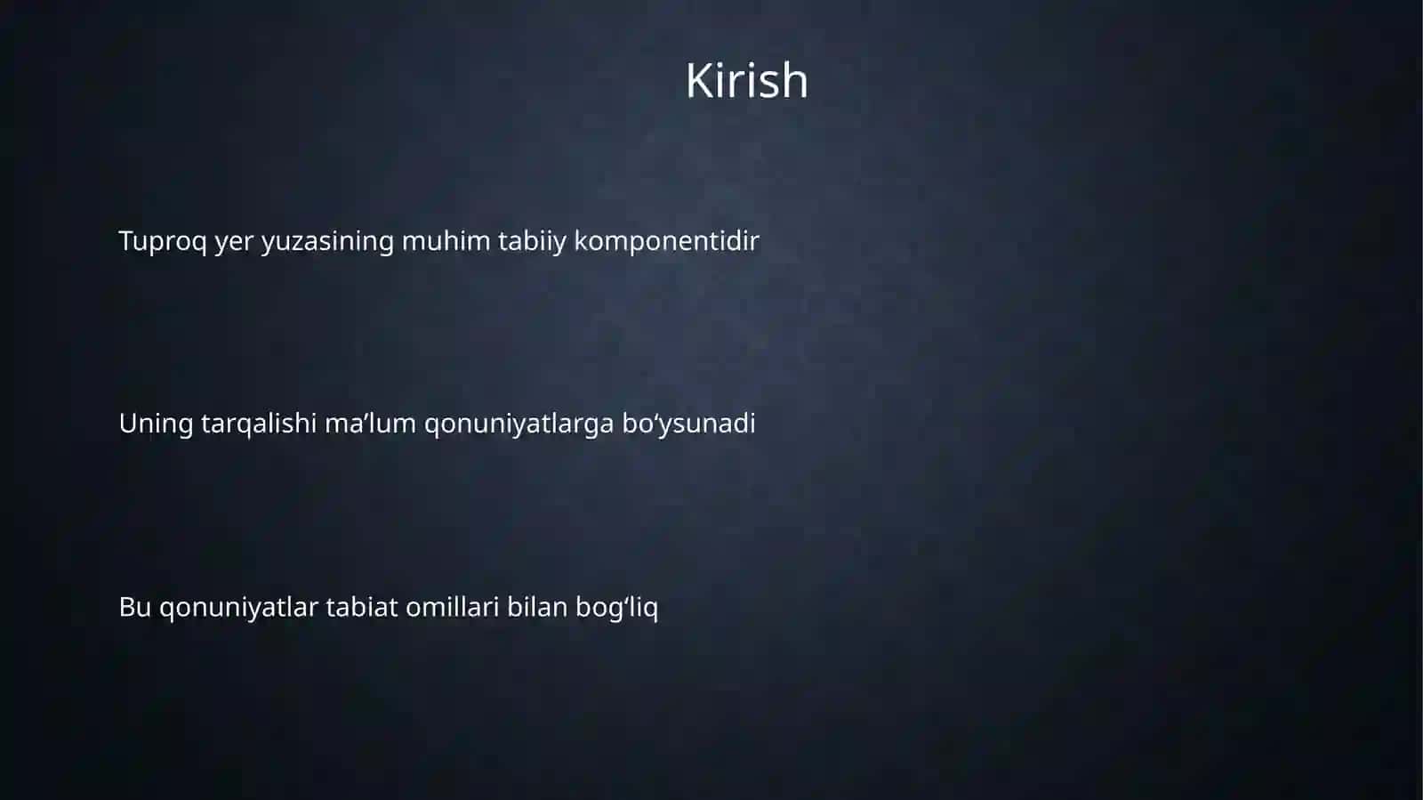 Tuproqlarning tarqalishi qonuniyatlari 3