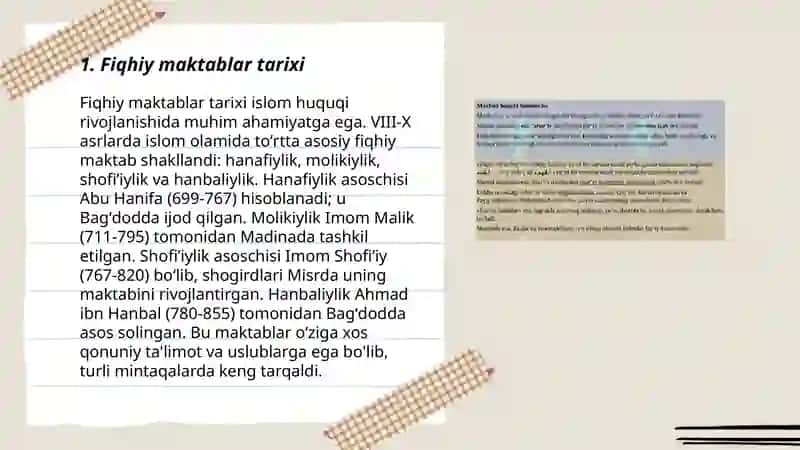 Islom fiqhiy maktablar 3