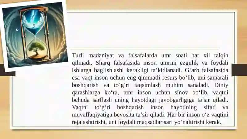 Umr soati tushunchasining ma'nosi va mohiyati 3