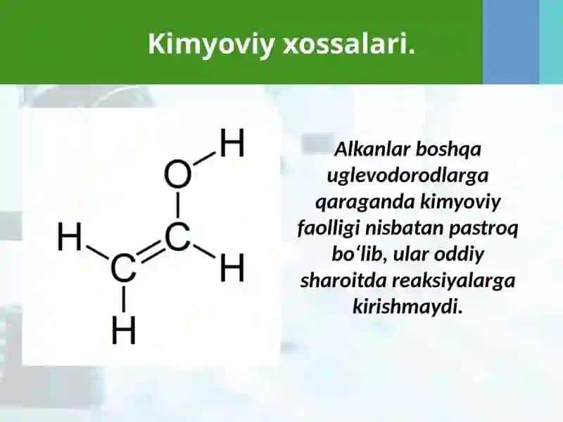 Alkanlarning kimyoviy xossasi 3